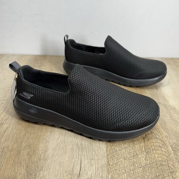 Skechers Go Walk Goga Max Shoes Mens 10.5 Extra Wide Black Slip On NWOT 54600EWW - Picture 1 of 12